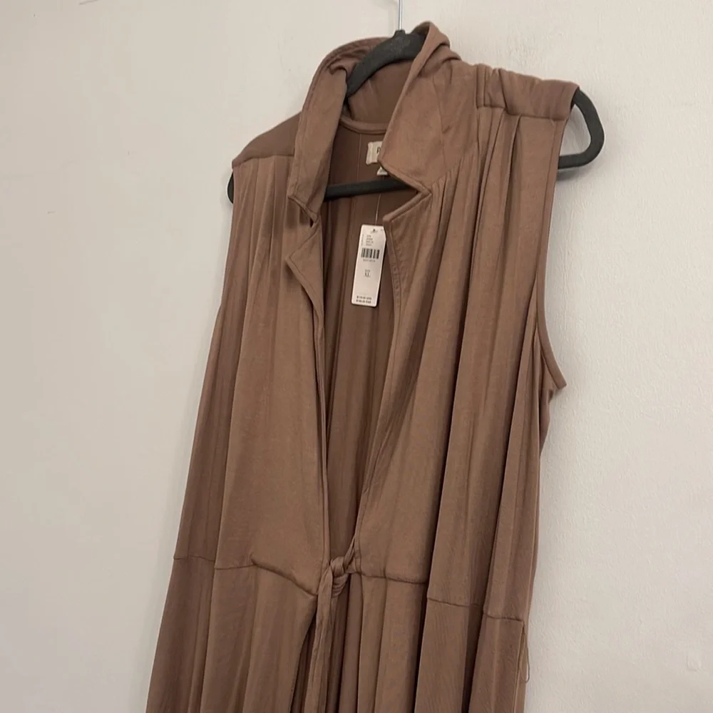 Anthropologie Porridge Jersey Knit mocha  Wrap Maxi Dress Size xl - Picture 8 of 8